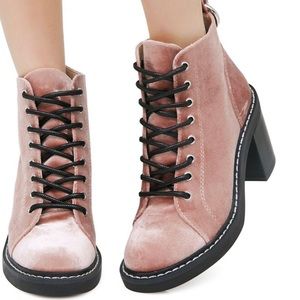 Dolce Vita Lynx Velvet Combat Boot